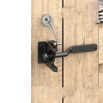 Heavy Duty Auto Gate Latch Multifunction Steel Spring Cable Self Locking Gate Pull String for Garden Hardware Fence Door Lock
