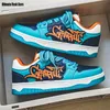 Mode Blau Designer Skateboard Schuhe Männer Street Hip hop Turnschuhe Männer Luxus Plattform Skateboard Turnschuhe Männer korb homme