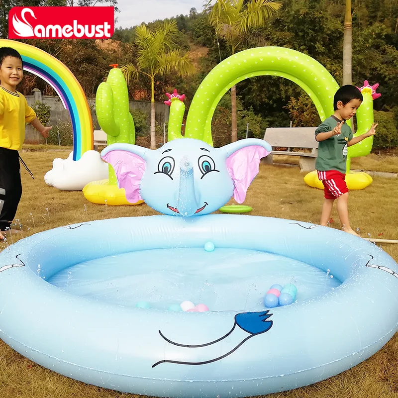 Camebust Spray Matte Pool Welle kinder Wasser Matte Im Freien Rasen Garten Sprinkler Wasser Matte Tier Aufblasbare Pool Spiel Spielzeug Image