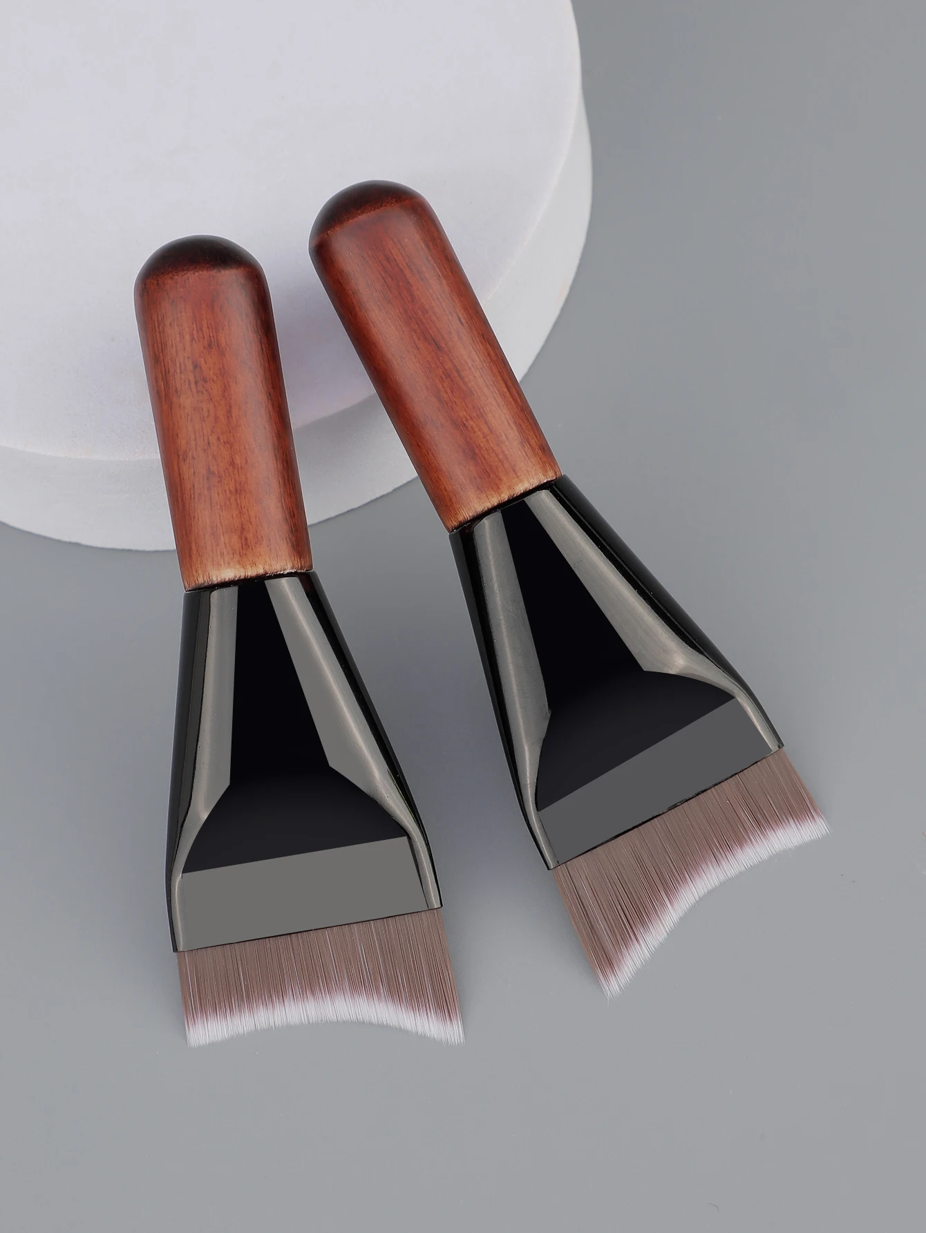 Count Flat Foundation Pinsel für flüssiges Make-up, ultradünner Flachpinsel für Gesichts-Make-up, Make-up-Pinsel zum Mischen von Maskencreme, Basisbru Image