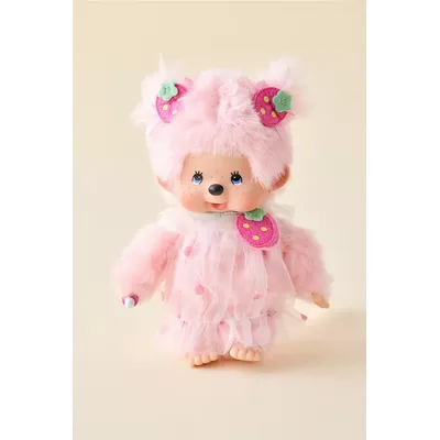 Monchhichi Strawberry Girl Plushie - Pink ALL at Urban Outfitters