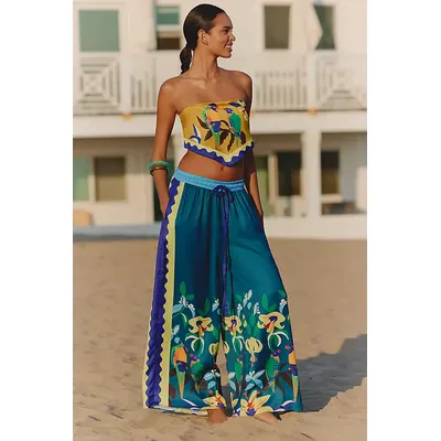 Celandine x Claire Colin Wide-Leg Drawstring Trousers