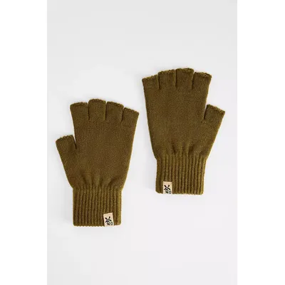 Ayker Green Fingerless Gloves - Khaki at Urban Outfitters