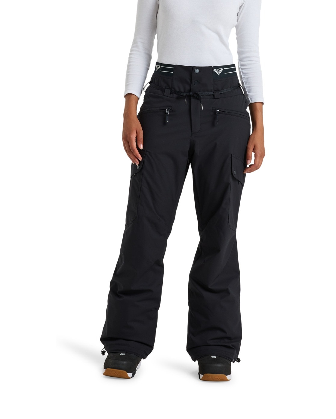 Skihose ROXY "Passive Lines", Damen, Gr. XL, schwarz, 56% Polyester, 44% Polyester, Hosen Image