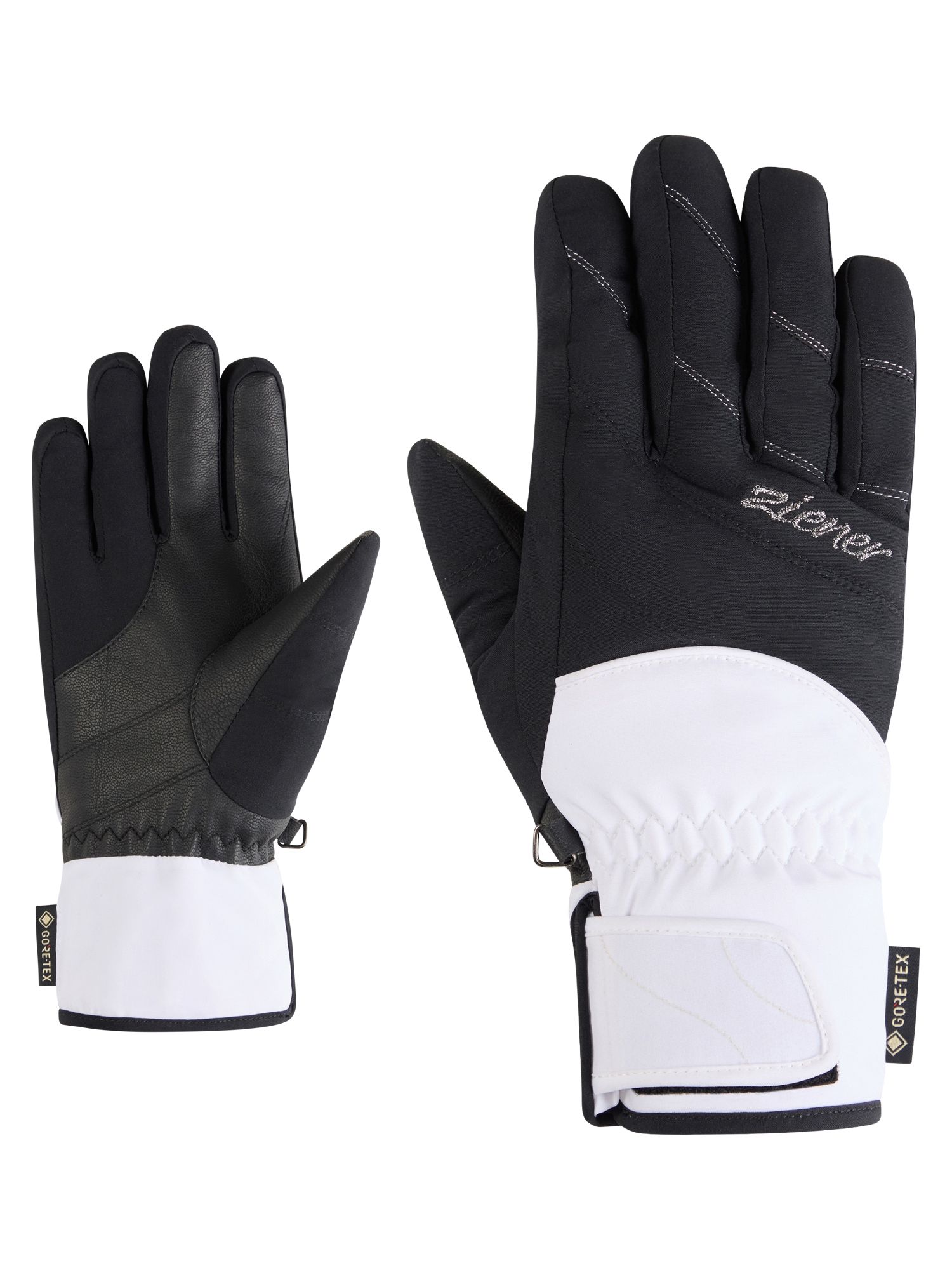 Skihandschuhe ZIENER "KATIMA-Z GTX glove lady", Damen, Gr. 7.5, weiß, Materialmix, Handschuhe Image