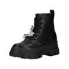 Schnürstiefelette BUFFALO "Buffalo Stiefelette Lederimitat", Damen, Gr. 36, schwarz, Lederimitat, casual, Schuhe