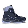 Winterstiefel LOWA "MILO EVO GORE-TEX MID JR", Damen, Gr. 34, navy, lavendel, Textil, Synthetik, sportlich, Schuhe, wasserdicht, gefüttert, mit Klettverschluss