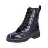 Schnürstiefelette RIEKER "Rieker Stiefelette Lederimitat", Damen, Gr. 37, blau (dunkelblau), Lederimitat, casual, Schuhe