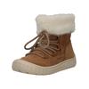 Schnürstiefelette GEOX "Geox Stiefelette Leder/Textil", Damen, Gr. 27, whisky, Leder, Textil, casual, Schuhe