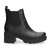 Chelseaboots PANAMA JACK "Pia", Damen, Gr. 37, schwarz, Leder, klassisch, Schuhe, Stiefelette, Schlupfschuh, Blockabsatz, mit Profilsohle