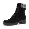 Schnürstiefelette GABOR, Damen, Gr. 40, schwarz-weiß (schwarz, weiß), Veloursleder, Textil, klassisch, Schuhe, Blockabsatz, Schnürboots in Bequemweite G (= weit)
