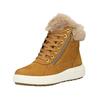 Schnürstiefelette GEOX "Geox Stiefelette Leder/Textil", Damen, Gr. 37, braun, Leder, Textil, casual, Schuhe