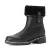 Winterboots GABOR "GENUA", Damen, Gr. 36, schwarz, Glattleder, Textil, casual, Schuhe, Blockabsatz, Winterstiefelette, mit Reißverschluss, G-Weite