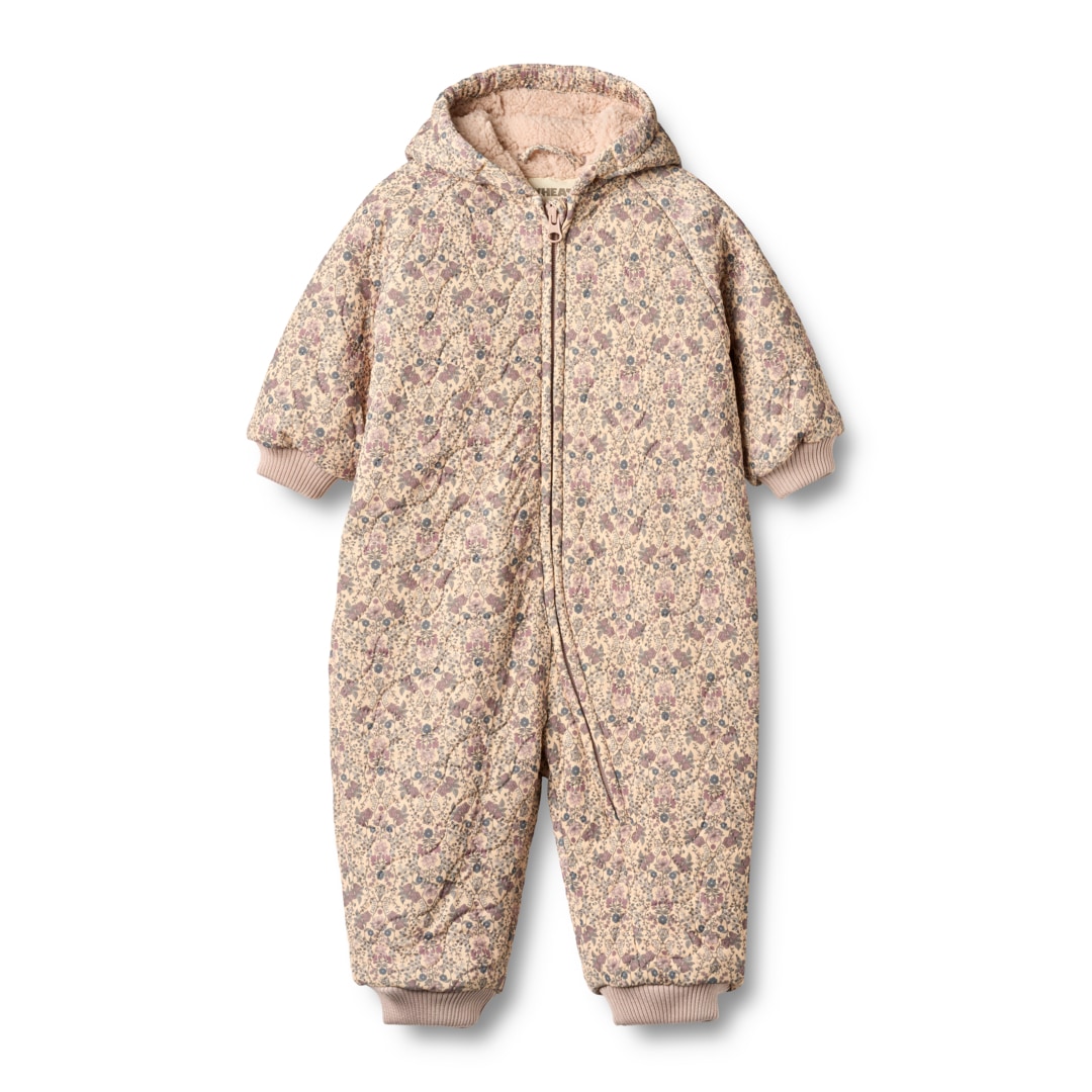 Schneeoverall WHEAT "Thermo Suit Krammo", Baby, Gr. 92, mellow peach tapestry, Web, Obermaterial: 100% Polyester, gemustert, figurbetont knöchellang, Overalls, wasserdicht, mit Reflektoren Image