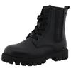 Winterstiefel TOM TAILOR, Kinder, Gr. 34, schwarz, Lederimitat, casual, Schuhe, mit markantem Logoschriftzug