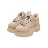 Trainingsschuh BUFFALO "Buffalo Damen Buffalo 1339-14 2.0 Sneaker Low", Damen, Gr. 41, beige (cream), Leder, unifarben, Schuhe