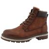 Winterboots MUSTANG SHOES "Merem", Herren, Gr. 49, braun (cognac), Lederimitat, Textil, casual, Schuhe, Schnürstiefel, Winterstiefel mit TEX-Ausstattung