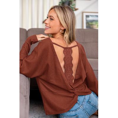 Out for Coffee Brown Top