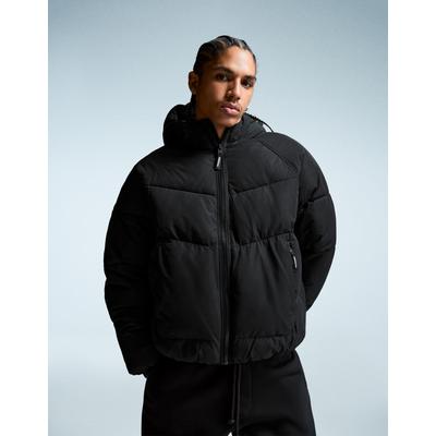 Bershka Hooded Puffer Jacket Men Xs Black