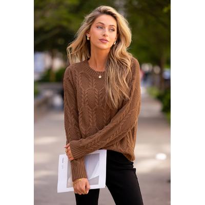 Toasting Marshmallows Brown Sweater