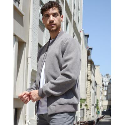 Taupe Brushed Bomber Jacket