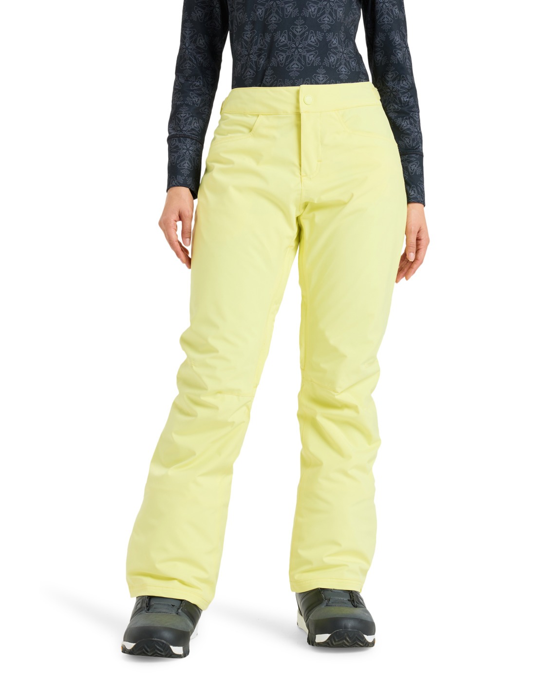 Snowboardhose ROXY "Backyard 10K", Damen, Gr. L, gelb pear, Obermaterial: 100% Polyester;, Hosen