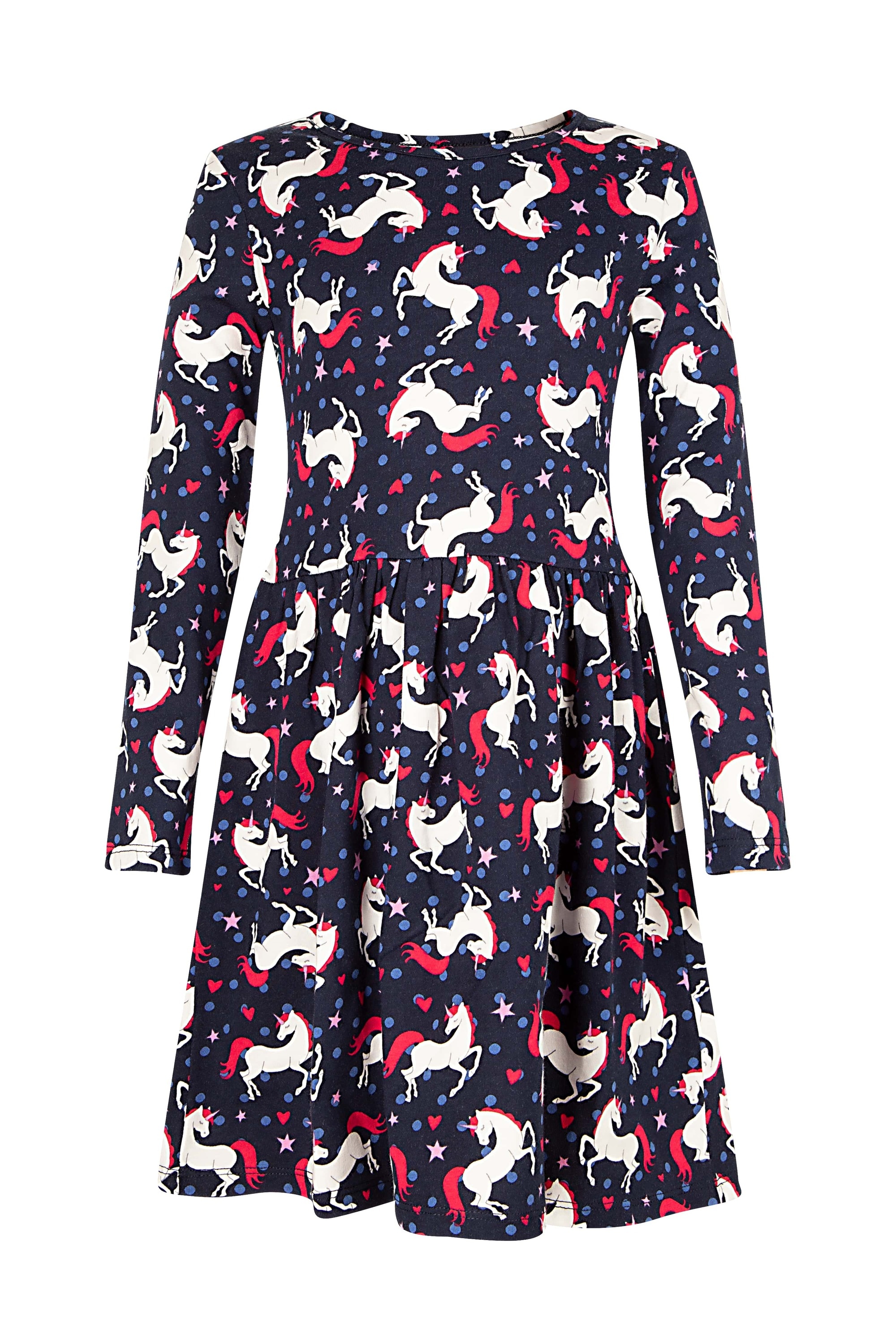 Sommerkleid HAPPY GIRLS "dress", Mädchen, Gr. 116, EURO-Größen, blau (navy), Stoff, 100% Baumwolle, normal, Kleider Image