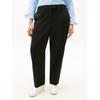Anzughose TOMMY HILFIGER CURVE "CRV TIMELESS WOOL SLIM STRT PANT", Damen, Gr. 46, N-Gr, schwarz, Web, Obermaterial: 54% Polyester, 44% Wolle, 2% Elasthan, unifarben, casual, slim fit, Hosen, in großen Größen, mit Wolle