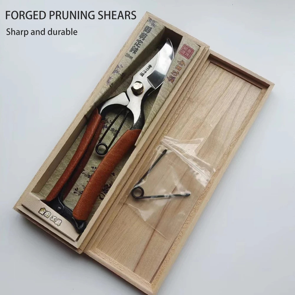 Handgemachte Schmieden Beschneiden Schere Professionelle Tragbare Garten Werkzeug Für Bäume Sträucher Pflanzen Langlebige Handheld Schere Image