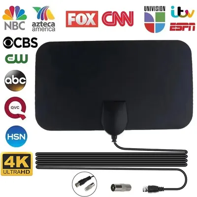 TV-Antenne 4K für alle HD-Digitalfernseher 5000 Meilen 1080P High Gain Booster HD für Wohnmobile Innenantennen Outdoor Global TV Free Channel