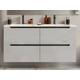 Mobile sotto lavabo sospeso L120 x H57 cm Bianco - SELITA