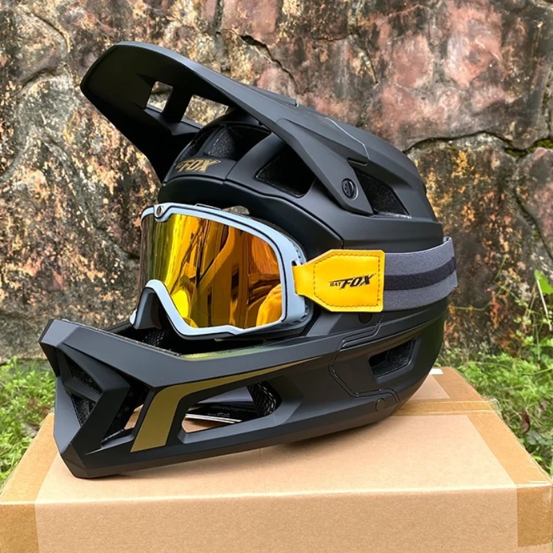 BATFOX Fahrradhelm Full Face Downhill Racing Motocross Off Road Radfahren Fahrrad Männer Frauen casco bicicleta MTB Berg Helme Image