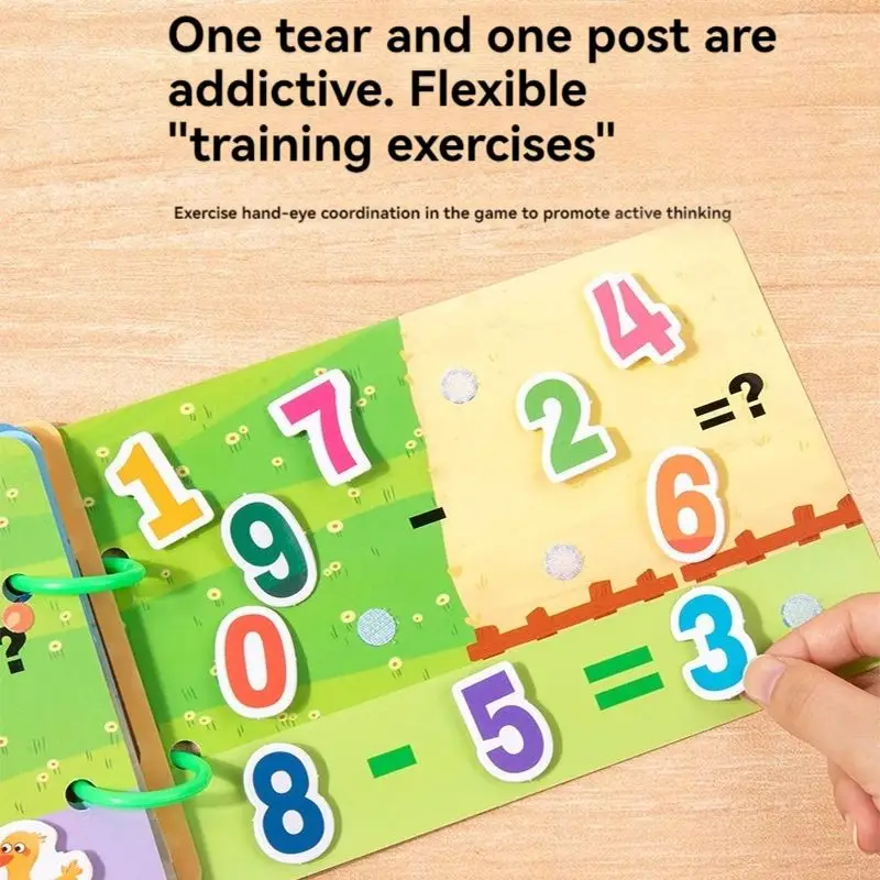 Beschäftigungsbuch für Kleinkinder, Wiederverwendbares Stickerbuch für Feinmotorik, Vorschulisches Lernbuch mit Tiermotiven für Kinder Image