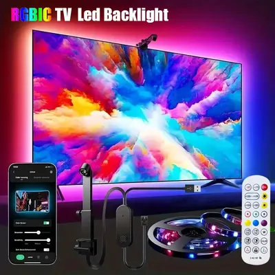 Ambilight Für Tv Smart Rgbic USB 5V Led Streifen Tv Led-hintergrundbeleuchtung Tv Farbe Synchronisation RGB Band Für Fernsehen atmosphäre Licht