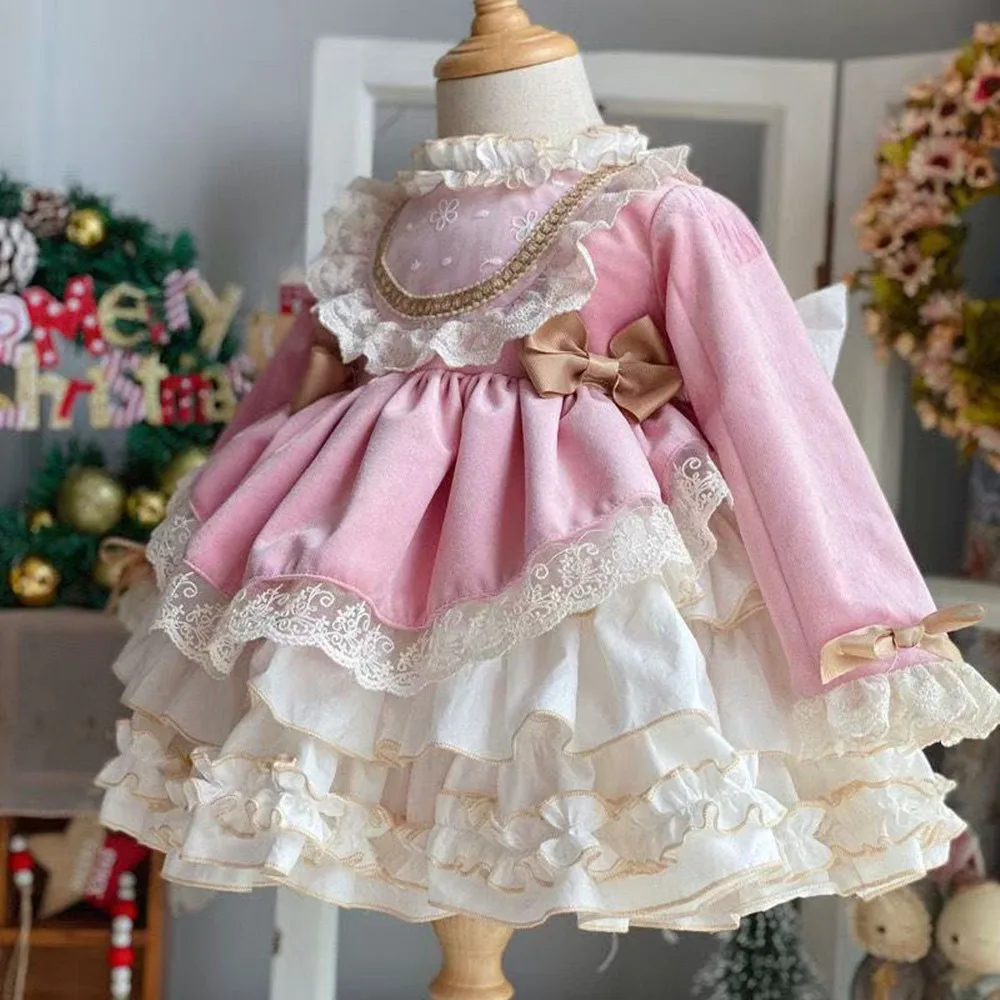 Kinder Kleidung Mädchen Lolita Prinzessin Kleid Geburtstag Party Kleid Baby Leistung Kinder Flauschigen Kleid Modische 80-150CM Image
