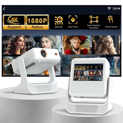 projector 4k A2pro 4K WiFi Projector - Dual Screen, Android OS, Home Theater, Supports Gaming & Karaoke