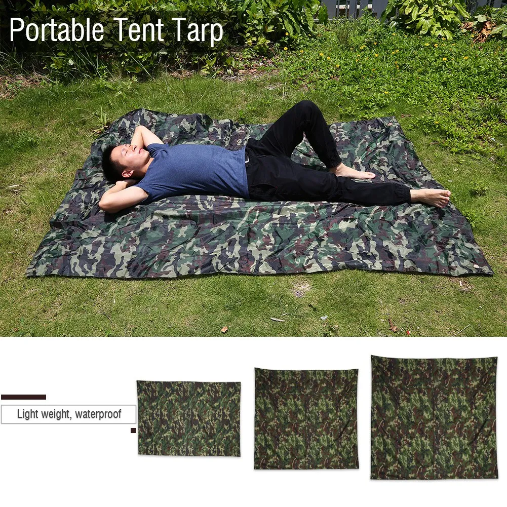 Camouflage Shelter Tourist Markise Baldachin Plane Zelt Schatten ultraleichten Garten Baldachin Sonnenschirm Outdoor Camping Hängematte wasserdicht Image