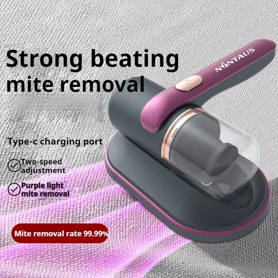 Wireless UV-C Light Vacuum Cleaner Handheld Cordless Mattress Mite Eliminator Bed Fabric Powerful Suction Dust Removal Cleaner