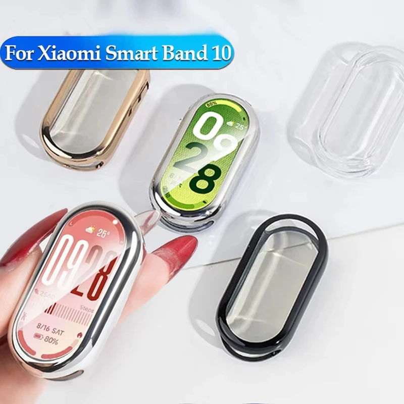 Weiche TPU-Hülle für Xiaomi Mi Band 10/9 Zubehör Rundum-Schutzhülle Bumper Shell Displayschutzfolie Miband Band 10/9 Cover Image