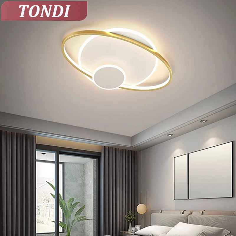 LED-Deckenleuchte Gold/Schwarz für Wohnzimmer, Schlafzimmer, Esszimmer, Küche, Heimbeleuchtung, Kronleuchter, Innendekoration, Lampe