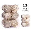 12 pezzi/set decorazioni natalizie 8 cm catena di perline fatta a mano set di palline di Natale in schiuma colorata decorazione da appendere all'albero di Natale