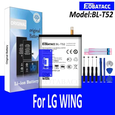 2025 Years EOTABACC High Quality 100% Original BL-T52 Battery For LG WING Phone Battery+Tools