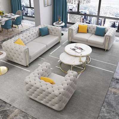 Sofa Home Modular Luxury Leather Fabric Living Room Sofa Set Furniture