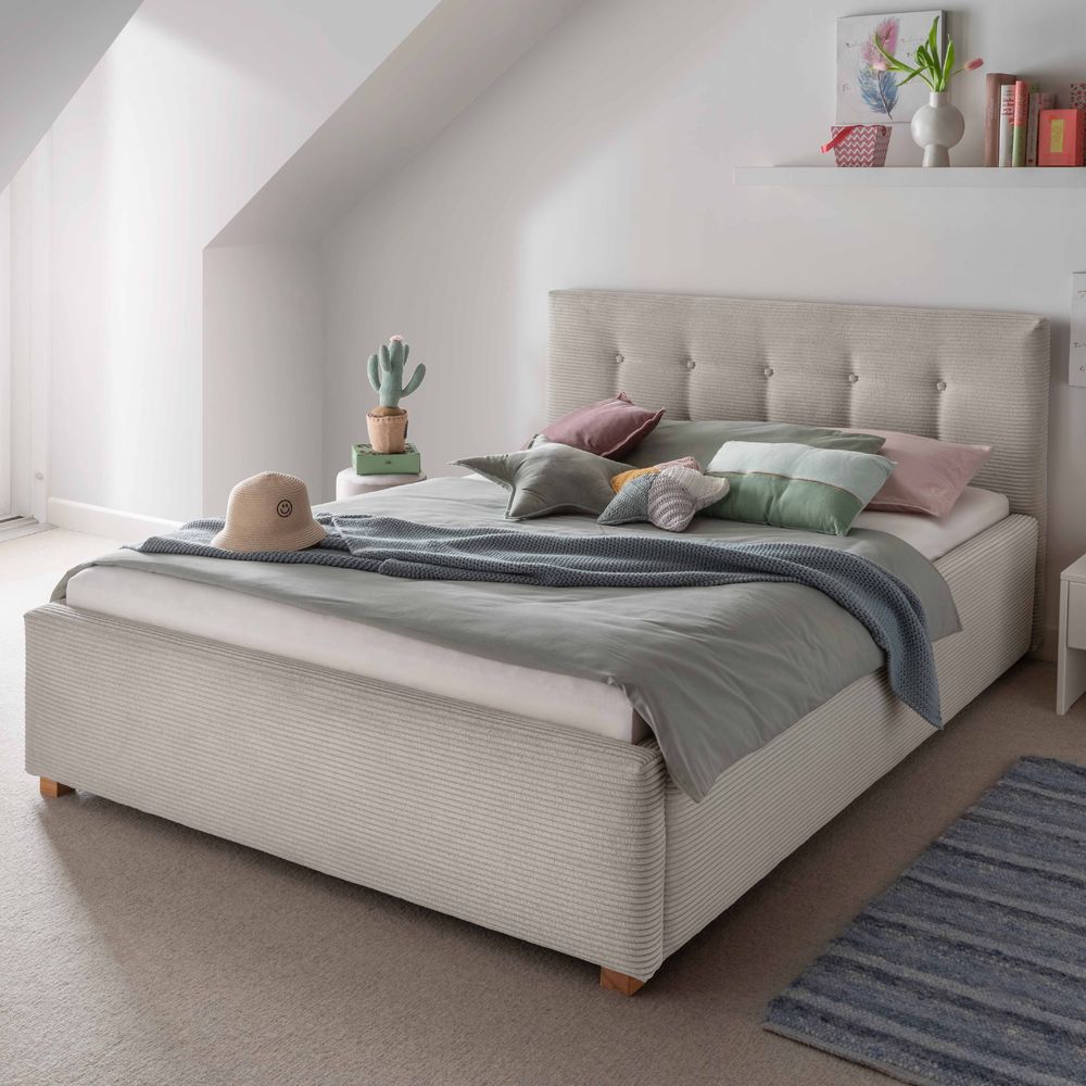 INFANSKIDS »Lima« Polsterbett 90x220 cm / Lincoln 24 Anthrazit Image