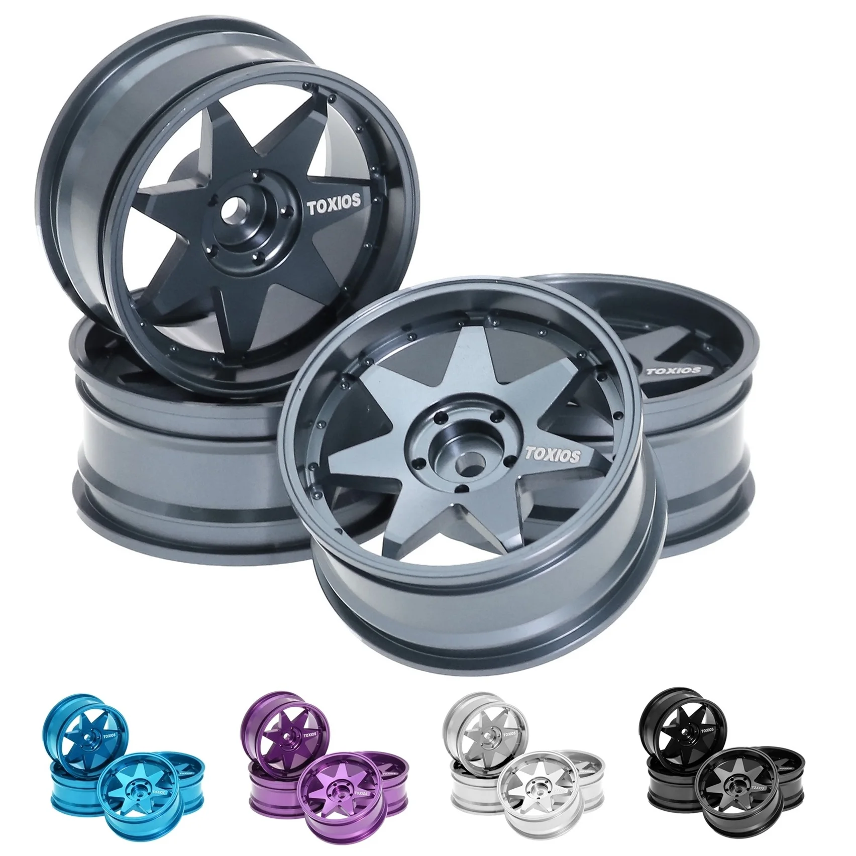 4 Stück 52 mm 1/10 RC On-Road Drift Racing Car Metallfelge Radnaben für Tamiya XV01 TT01 Kyosho HSP HPI Sakura Traxxas RedCat