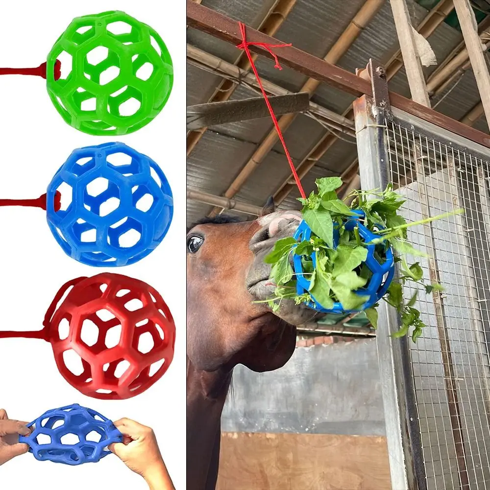 Equine Horse und Pony Behandeln Ball Ziege Heu Hängen Fütterung Spielzeug Schafe Feeder Fütterung Spender Mehrzweck Pferd Rinder Image