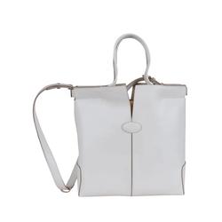 Tod's Hobo Bags - Structured Leather Shoulder Bag - Gr. unisize - in Weiß - für Damen