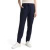 Stoffhose TOM TAILOR, Damen, Gr. 44, Länge 30, navy weiß pinstripe, Jersey, Obermaterial: 56% Viskose, 23% Polyester, 15% Polyamid, 6% Elasthan. Futter: 100% Polyester, Nadelstreifen, casual, loose fit knöchellang, Hosen, mit Nadelstreifen
