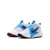Sneaker NIKE "TEAM HUSTLE D 12 (GS)", Gr. 39, weiß, team rot, university blau, schwarz, Textil, Synthetik, sportlich, Schuhe