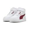 Sneaker PUMA "SHUFFLE DOWNTOWN MID AC+ PS", Gr. 34, puma weiß, team regal rot, puma gold, Synthetik, sportlich, Schuhe